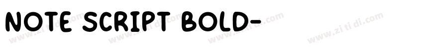 Note Script Bold字体转换